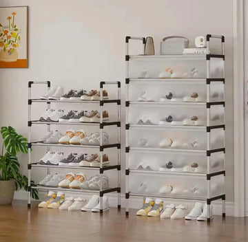 Dustproof Shoe Rack Organizer | 4/5/6/7 Layer Waterproof Shoe Stand | Space-Saving Storage Shelf for Home